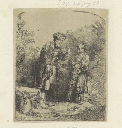 Abraham en Izaäk door Rembrandt van Rijn