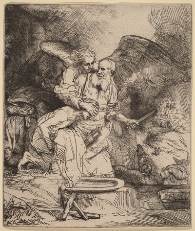 Het offer van Abraham door Rembrandt van Rijn