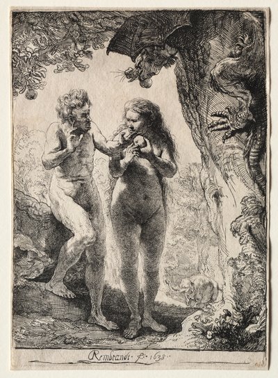 Adam en Eva door Rembrandt van Rijn