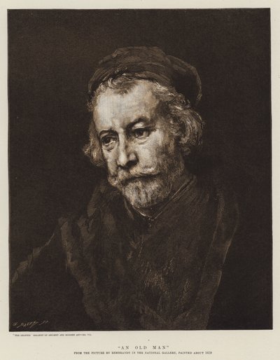 Een oude man door Rembrandt van Rijn