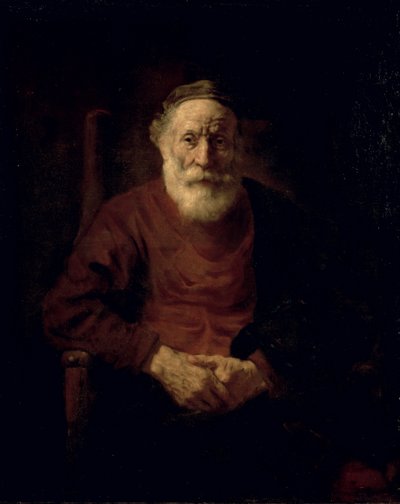 Een oude man in rood door Rembrandt van Rijn