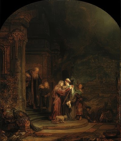 Ontmoeting van Maria en Elisabeth. 1640 door Rembrandt van Rijn