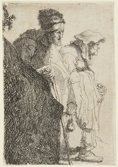 De bedelaar en de bedelaarster door Rembrandt van Rijn