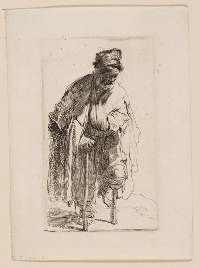 Bedelaar met Houten Been door Rembrandt van Rijn