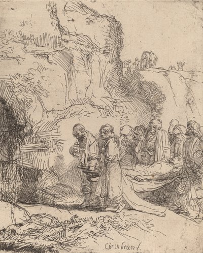 Christus naar het graf gedragen, c. 1645 door Rembrandt van Rijn