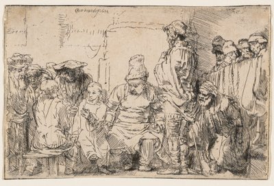 Christus in discussie met de schriftgeleerden door Rembrandt van Rijn
