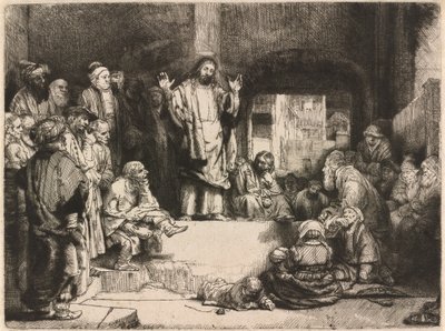 Christus Prediking (La petite Tombe) door Rembrandt van Rijn