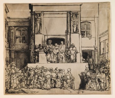 Christus wordt aan het volk voorgesteld (Ecce Homo) door Rembrandt van Rijn