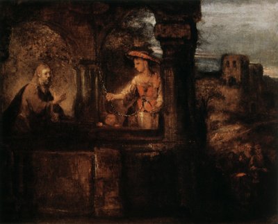 Christus en de vrouw van Samaria, 1659 door Rembrandt van Rijn