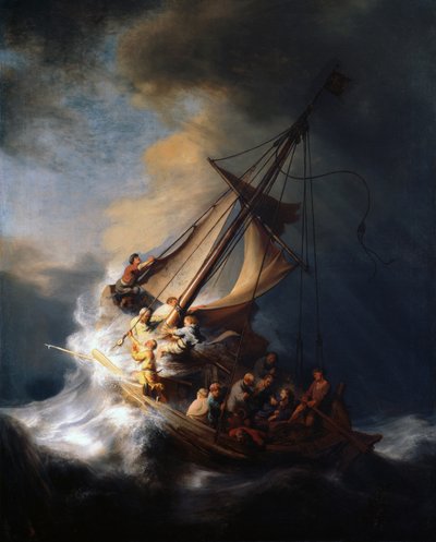 Christus in de storm op het meer van Galilea, 1633 door Rembrandt van Rijn