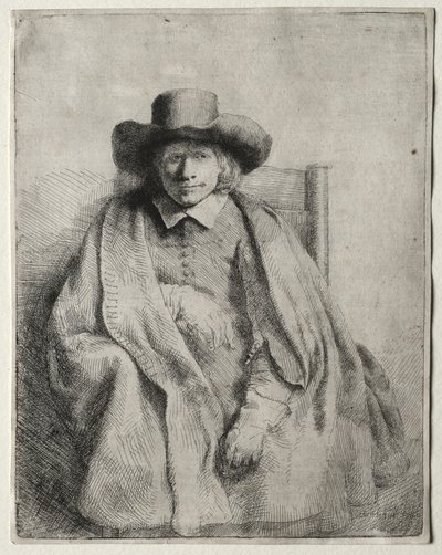 Clement de Jonghe, prentverkoper, 1651 door Rembrandt van Rijn