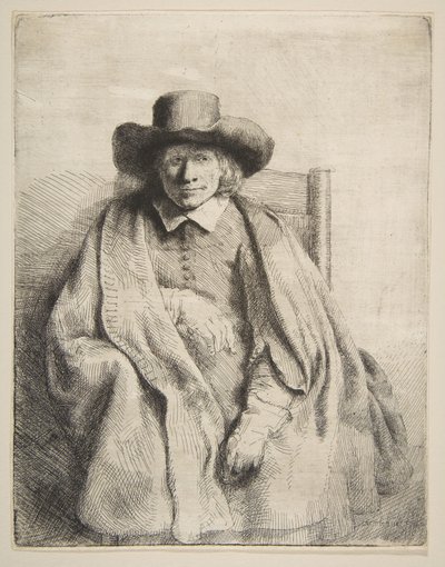 Clement de Jonghe, prentverkoper, 1651 door Rembrandt van Rijn