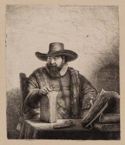 Cornelis Claesz. Anslo, predikant door Rembrandt van Rijn