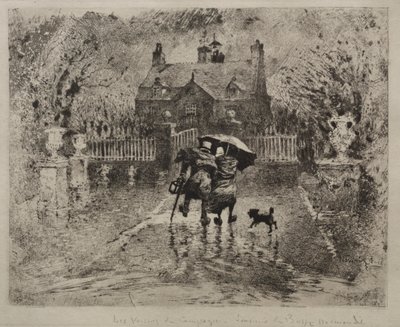 Buren op het Platteland door Rembrandt van Rijn