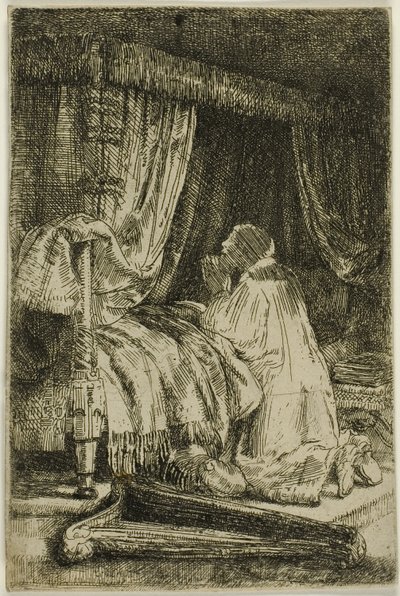 David in Gebed door Rembrandt van Rijn