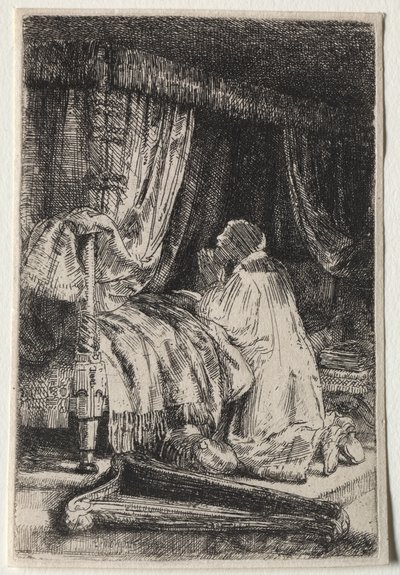David in gebed door Rembrandt van Rijn