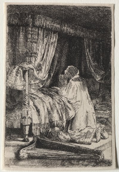 David in gebed, 1652 door Rembrandt van Rijn