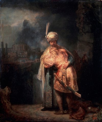 Davids afscheid van Jonathan, 1642 door Rembrandt van Rijn