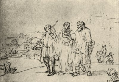 De weg naar Emmaüs door Rembrandt van Rijn