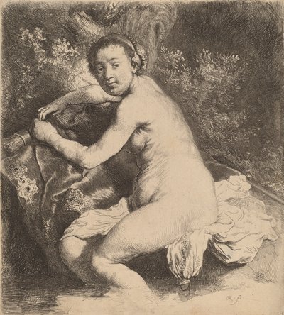 Diana bij het bad door Rembrandt van Rijn