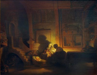 De Heilige Familie door Rembrandt van Rijn