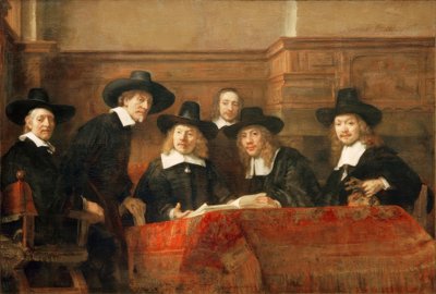De staalmeesters door Rembrandt van Rijn