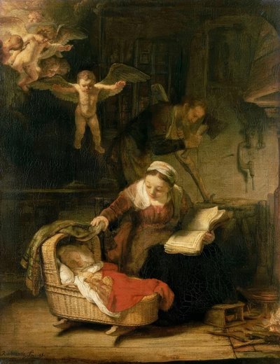 De Heilige Familie door Rembrandt van Rijn
