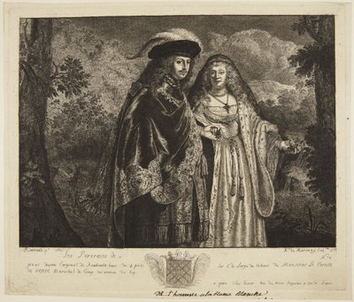 Genoemd "De man met de witte veer" door Rembrandt van Rijn