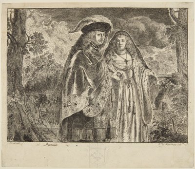 Genoemd „De man met de witte veer“ door Rembrandt van Rijn