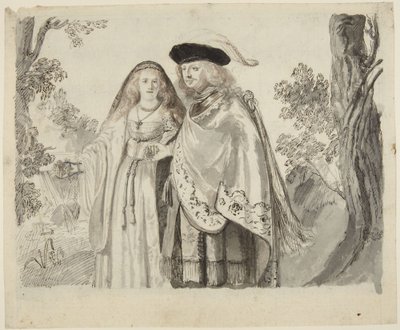 De man met de witte veer door Rembrandt van Rijn