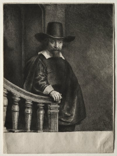 Ephraim Bonus, Joodse arts, 1647 door Rembrandt van Rijn