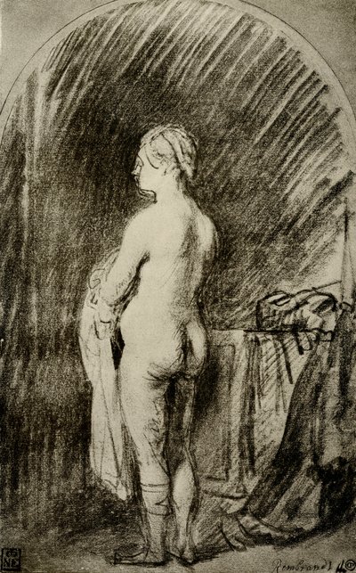Vrouwelijk naakt door Rembrandt van Rijn