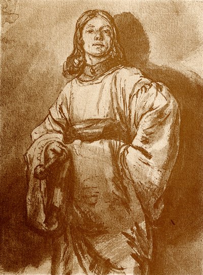 Figurenstudie door Rembrandt van Rijn