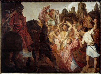 De steniging van Sint Stefanus door Rembrandt van Rijn