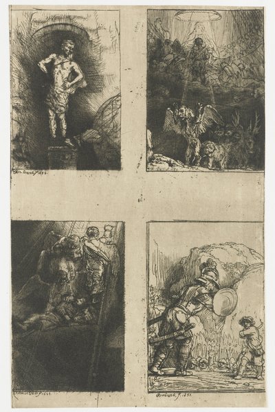 Vier illustraties bij Menasseh Ben Israel