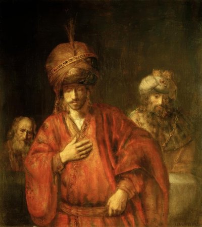 Haman in ongenade door Rembrandt van Rijn