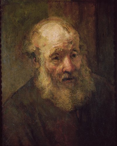 Hoofd van een Oude Man door Rembrandt van Rijn