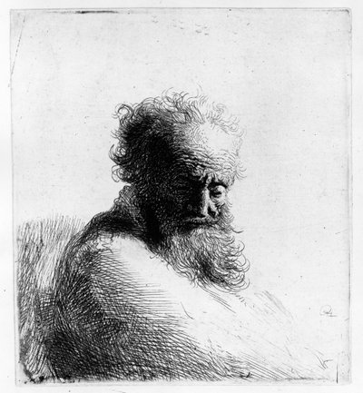 Hoofd van een oude man, 1631 door Rembrandt van Rijn