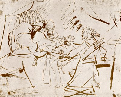 Jakob aan het bed van Isaak, 1913 door Rembrandt van Rijn