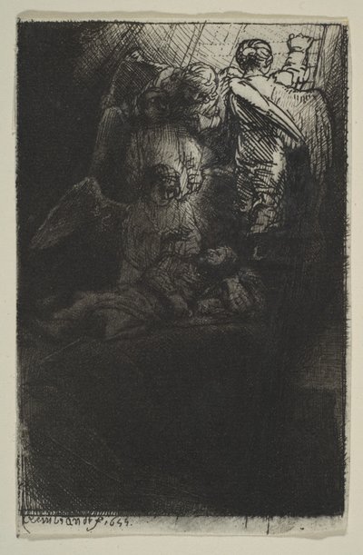 Jacobs Ladder door Rembrandt van Rijn