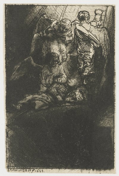 Jakobs ladder door Rembrandt van Rijn