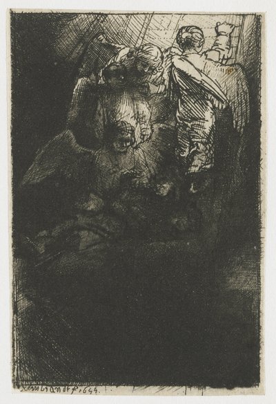 Jacobs ladder door Rembrandt van Rijn
