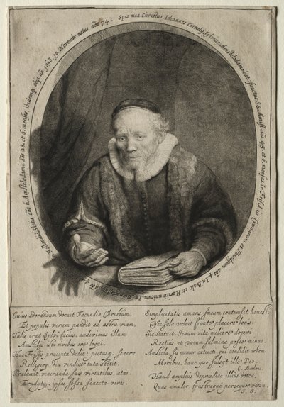 Jan Cornelis Sylvius, predikant, 1646 door Rembrandt van Rijn