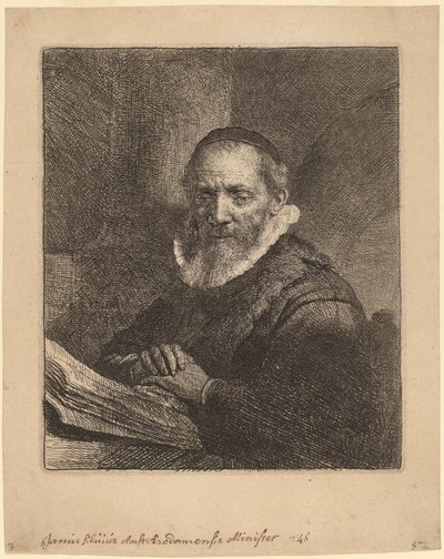 Jan Cornelisz. Sylvius door Rembrandt van Rijn