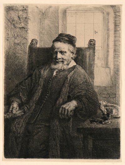 Jan Lutma, goudsmid door Rembrandt van Rijn