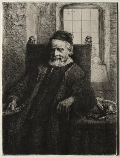 Jan Lutma, goudsmid door Rembrandt van Rijn