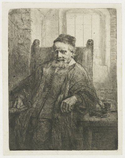 Jan Lutma, goudsmid door Rembrandt van Rijn