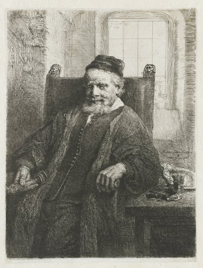 Jan Lutma, goudsmid door Rembrandt van Rijn