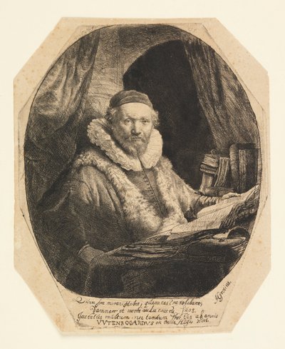 Jan Uytenbogaert (1557–1644), Predikant van de Remonstranten door Rembrandt van Rijn