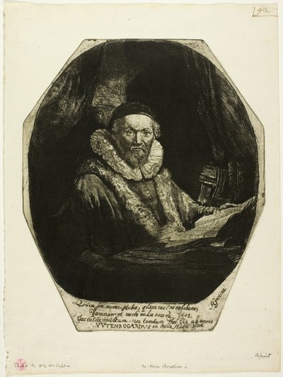 Jan Uytenbogaert door Rembrandt van Rijn